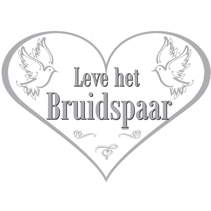 Deurbord Leve Het Bruidspaar 45cm - Partywinkel - 8714572074551