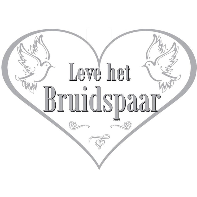 Deurbord Leve Het Bruidspaar 45cm - Partywinkel - 8714572074551