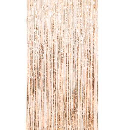 Deurgordijn Rose Gouden Metallic Folie 2,4m van Unique koop je bij Partywinkel