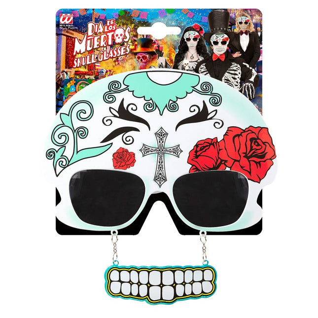 Dia De Los Muertos Bril van Widmann koop je bij Partywinkel