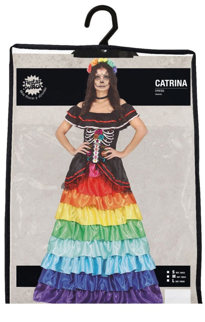 Dia De Los Muertos Halloween Kostuum Dames van Fiestas Guirca koop je bij Partywinkel