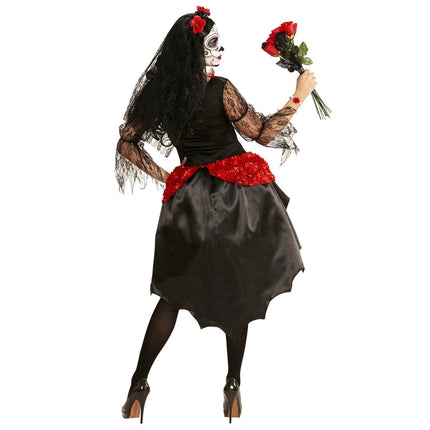 Dia De Los Muertos Jurk Dames Bruid van Widmann koop je bij Partywinkel