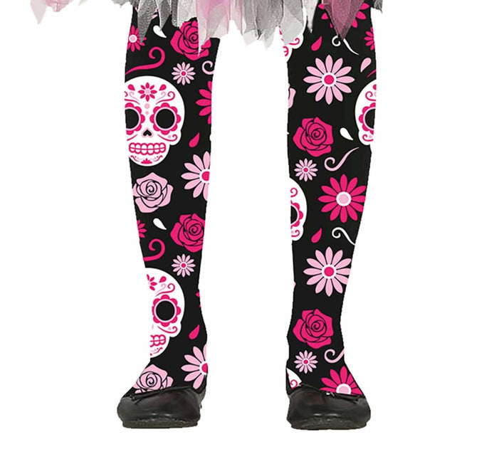 Dia De Los Muertos Legging Meisje van Fiestas Guirca koop je bij Partywinkel