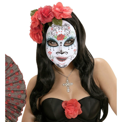 Dia De Los Muertos Masker Gekleurd van Widmann koop je bij Partywinkel