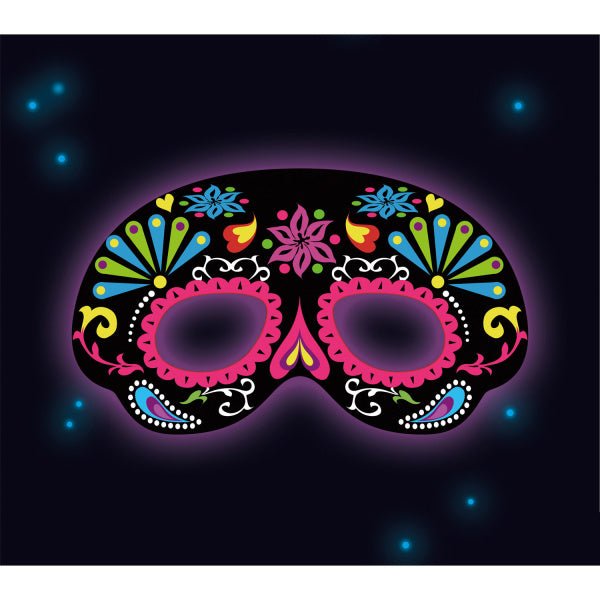 Dia De Los Muertos Masker Glow In The Dark 19cm van Riethmueller koop je bij Partywinkel