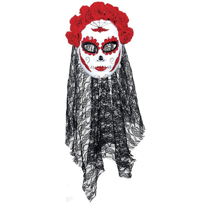 Dia De Los Muertos Masker Sluier van Fiestas Guirca koop je bij Partywinkel