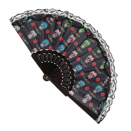 Dia De Los Muertos Waaier van Widmann koop je bij Partywinkel