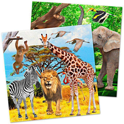 Dieren Servetten Safari 33cm 20st van Folat koop je bij Partywinkel