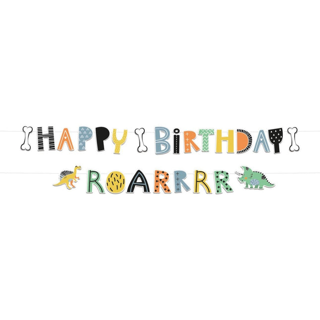Dino Letterslinger Happy Birthday Roar 2st van Folat koop je bij Partywinkel