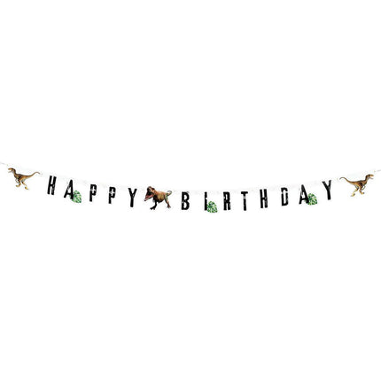 Dinosaurus Letterslinger Happy Birthday 2m - Partywinkel - 8712026506207