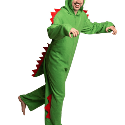 Dinosaurus Onesie Groen van Partychimp koop je bij Partywinkel