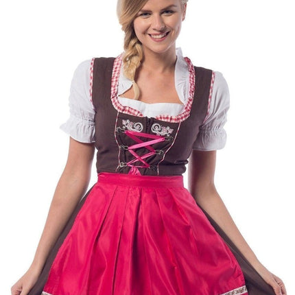 Dirndl Jurk Oktoberfest Roze 3 delig van Tannhauser koop je bij Partywinkel