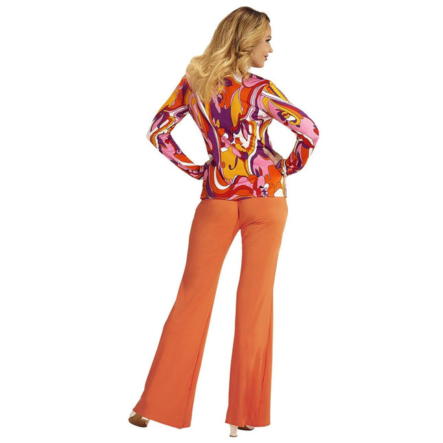 Disco 70S Blouse Gekleurd Dames van Widmann koop je bij Partywinkel