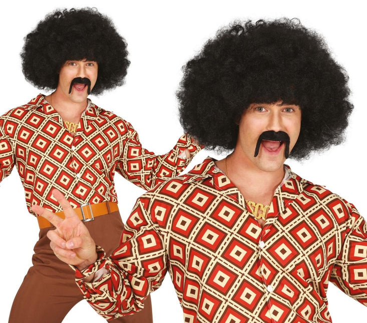 Disco 70S Blouse Heren Ruiten - Partywinkel - 8434077271292