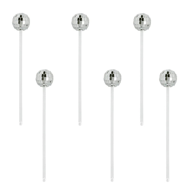 Disco 70S Cocktailprikkers 20cm 6st - Partywinkel - 8712026007445