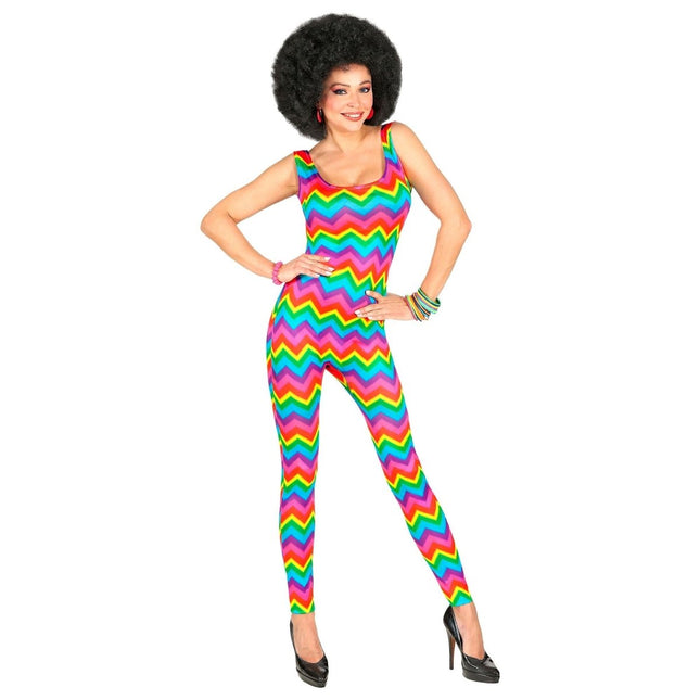 Disco 70S Jumpsuit Dames Groovy van Widmann koop je bij Partywinkel
