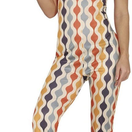 Disco 70S Jumpsuit Gekleurd Dames van Fiestas Guirca koop je bij Partywinkel