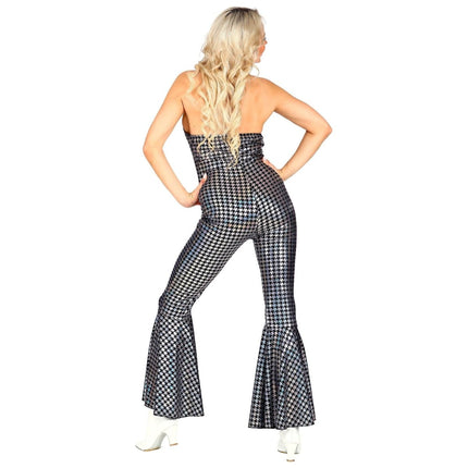Disco 70S Jumpsuit Zilver Dames van Widmann koop je bij Partywinkel