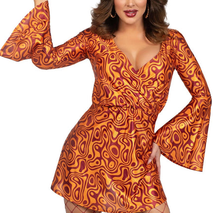 Disco 70S Jurk Dames Leg Avenue - Partywinkel - 714718571577
