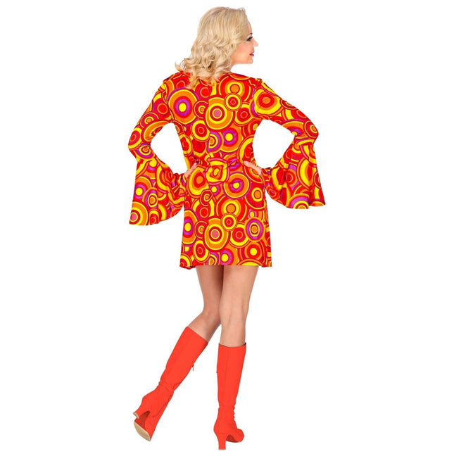 Disco 70S Jurk Oranje Dames van Widmann koop je bij Partywinkel