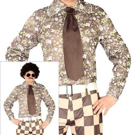 Disco 70S Kostuum Bruin Heren van Fiestas Guirca koop je bij Partywinkel