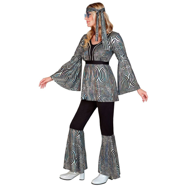 Disco 70S Kostuum Zilver Dames van Widmann koop je bij Partywinkel