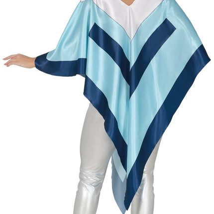 Disco 70S Poncho Blauw Dames van Fiestas Guirca koop je bij Partywinkel
