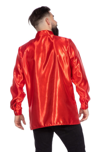Disco Blouse Ruches Rood van Wilbers & Wilbers koop je bij Partywinkel