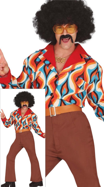 Disco Pak Blauw Oranje Heren - Partywinkel - 8434077786048