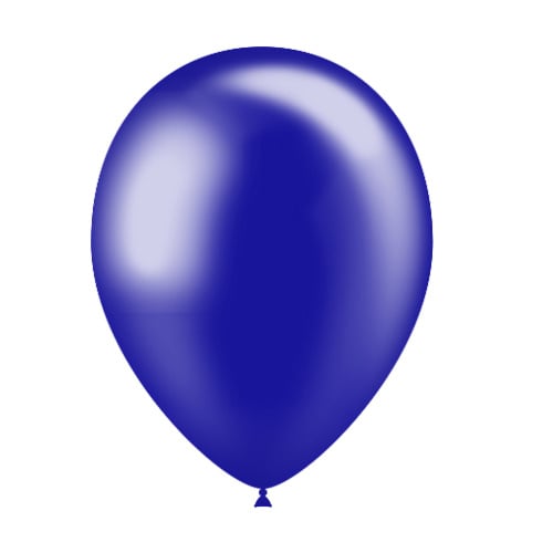 Donkerblauwe Ballonnen Metallic 25cm 50st van Balloonia koop je bij Partywinkel