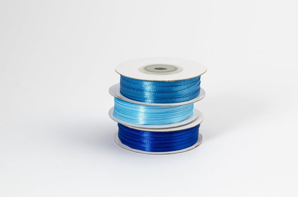 Donkerblauwe Lint 3Mm 50m van Partydeco koop je bij Partywinkel