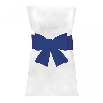 Donkerblauwe Stoel Strik 19cm 6st van CHAKS koop je bij Partywinkel