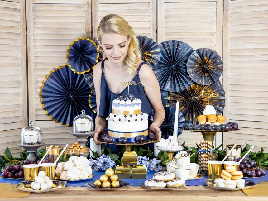 Donkerblauwe Tafelloper 16cm 9m van Partydeco koop je bij Partywinkel