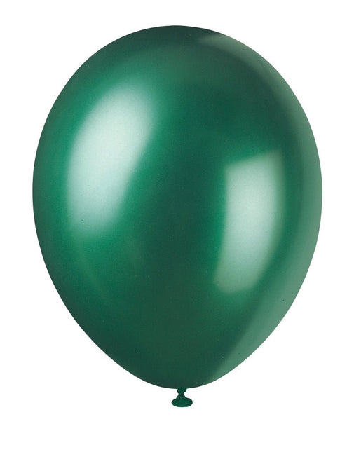 Donkergroene Ballonnen Glans 30cm 10st van Unique koop je bij Partywinkel