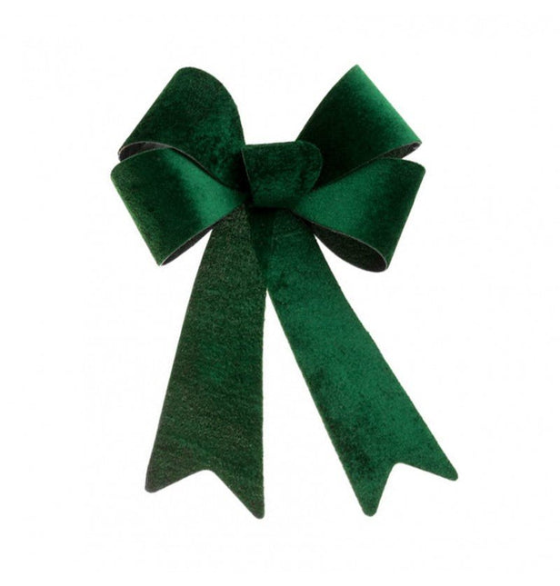 Donkergroene Strik Velvet 51cm van CHAKS koop je bij Partywinkel