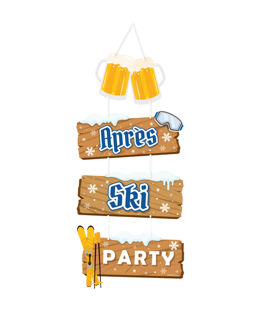 Brązowa wisząca dekoracja Apres Ski Party 1m