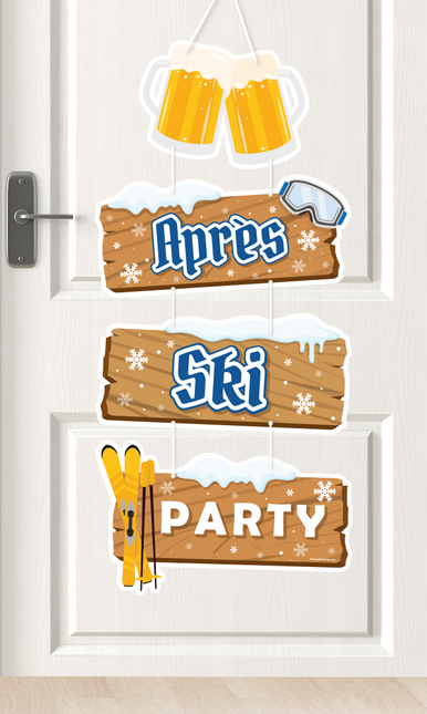 Brązowa wisząca dekoracja Apres Ski Party 1m