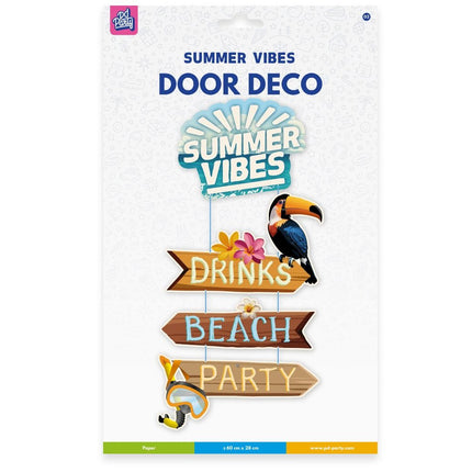 Kolorowy szyld na drzwi Summer Vibes 60 cm