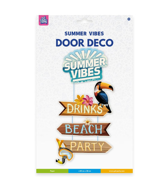 Kolorowy szyld na drzwi Summer Vibes 60 cm