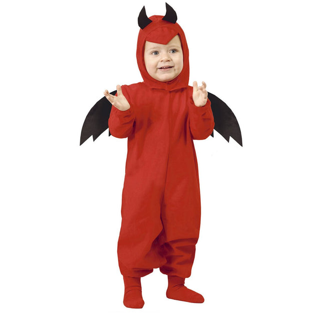 Duivel Halloween Kostuum Baby Rood Zwart van Fiestas Guirca koop je bij Partywinkel