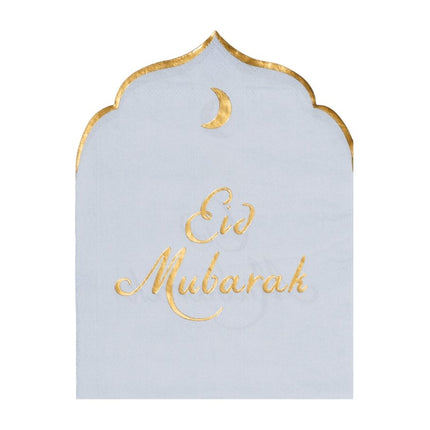 Eid Mubarak Servetten 23cm 12st van Partydeco koop je bij Partywinkel