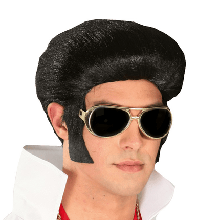 Elvis Rock And Roll Pruik Zwart van Fiestas Guirca koop je bij Partywinkel