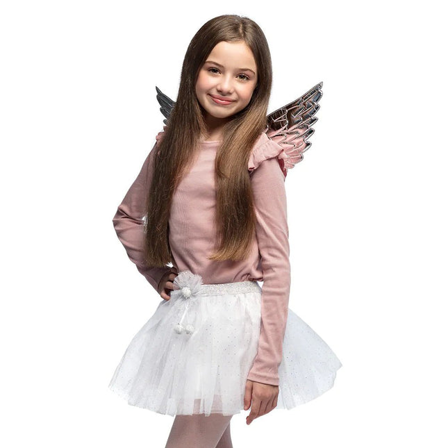 Engel Accessoireset Wit Zilver Meisje van Boland koop je bij Partywinkel