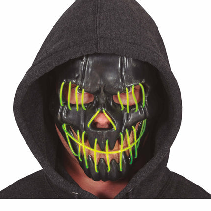 Maska na Halloween uśmiechnięta światłem