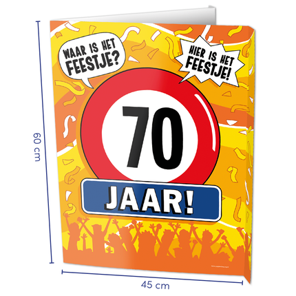 Szyld okienny 70 lat 60 cm