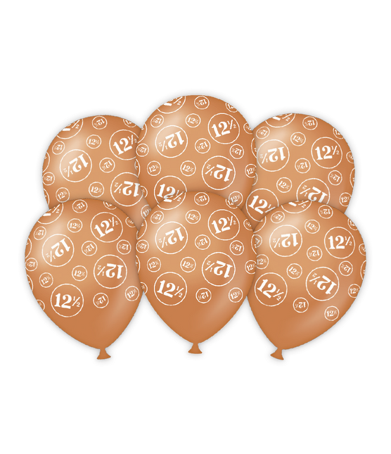 Balony 12,5 roku 30 cm 6 szt.