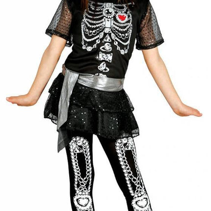 Kostium na Halloween Sukienka dziecięca Szkielet Diament