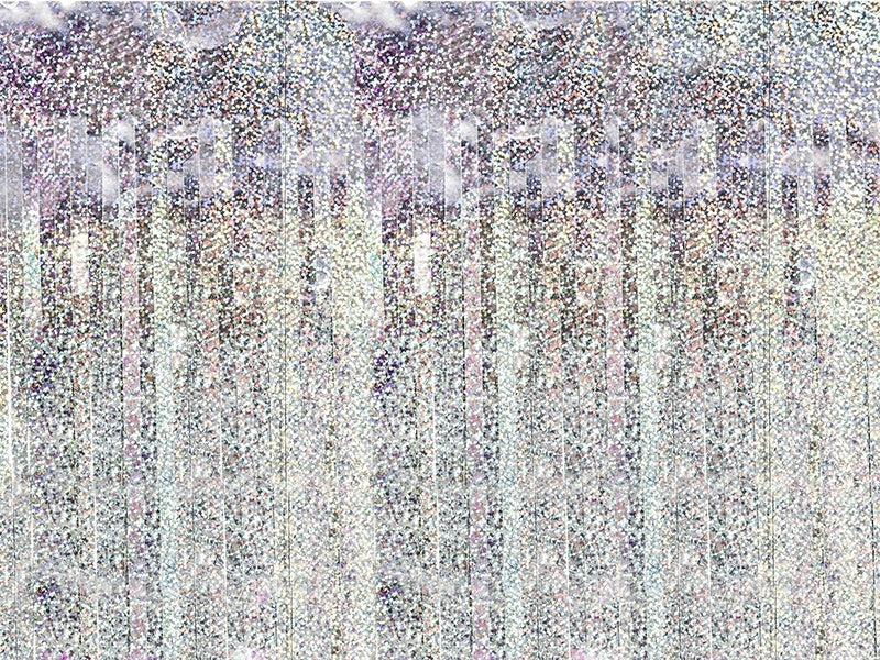 Srebrna kurtyna drzwiowa holograficzna 2,5 m