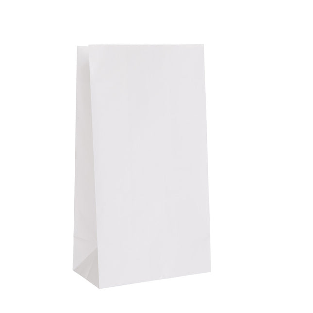 Torebki imprezowe białe 25cm 12szt