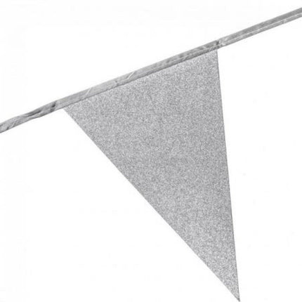 Srebrne brokatowe girlandy 6 m